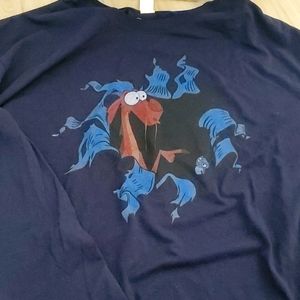 Disney Big & Tall Men's Oh Mushu Tops Long Sleeve Tee Shirt, 4x